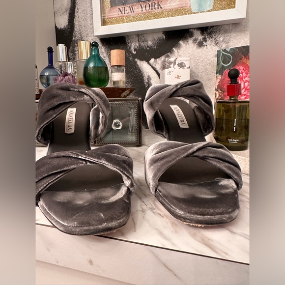 Velvet Aquazurra 75MM Knot Pumps - Picture 5 of 7